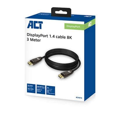 Câble ACT DisplayPort 1.4 8K, 3 m