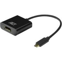 ACT USB-C-adapter USB-C Male DisplayPort Female Zwart