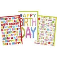 Cartes d’anniversaire Braun & Company Assortiment 5939-0045 3 unités