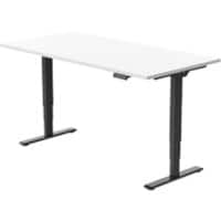 Bureau assis-debout euroseats Blanc, noir 1 400 x 800 x 625 - 1 275 mm