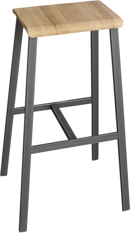 Hammerbacher Barkrukken VSMP1/F/T Eiken Fineer met massief hout 350 x 770 x 260 mm 2 stuks