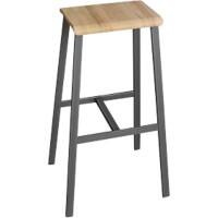 Tabouret de bar Hammerbacher VSMP1/F/T Chêne Vernis et Bois 350 x 770 x 260 mm 2 unités