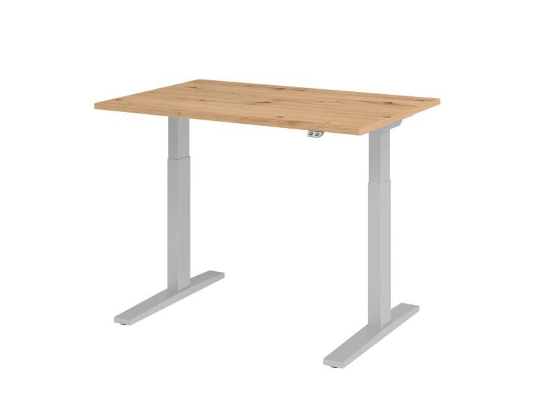 Hammerbacher VXMKA Elektrisch hoogteverstelbaar Zit-sta-bureau Eiken C-Voet 1,200 (B) x 800 (D) x 1,200 (H) mm Spaanplaat, Staal