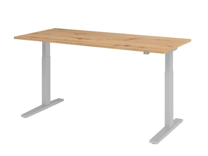 Hammerbacher VXMKA Elektrisch hoogteverstelbaar Zit-sta-bureau Eiken C-Voet 1,800 (B) x 800 (D) x 1,200 (H) mm Spaanplaat, Staal