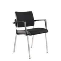 Chaise visiteur Hammerbacher VSBP1 Tissu Noir 2 unités