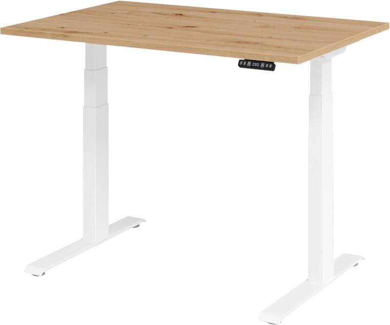 Hammerbacher VXDKB Elektrisch hoogteverstelbaar Zit-sta-bureau Eiken C-Voet 1.200 (B) x 800 (D) x 1.290 (H) mm Spaanplaat, Staal