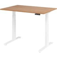 Station de travail assis-debout Hammerbacher XDKB12 Blanc, Noyer 1200 x 800 x 1290 mm