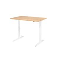 Station de travail assis-debout Hammerbacher XMKA12 Blanc, brun