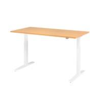 Hammerbacher VXMKA Elektrisch hoogteverstelbaar Zit-sta-bureau Beuken C-Voet 1,600 (B) x 800 (D) x 1,200 (H) mm Spaanplaat, Staal
