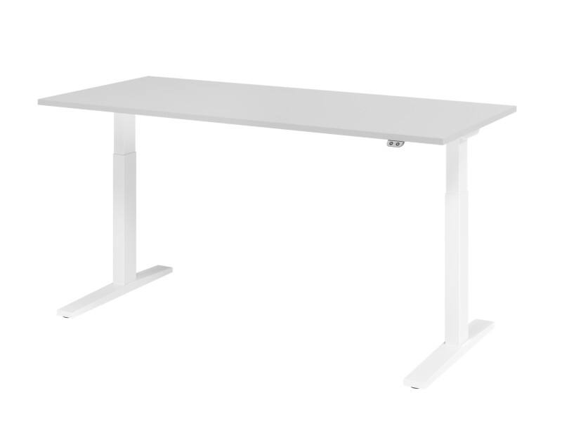 Bureau assis-debout Hammerbacher VXMKA Hauteur ajustable électriquement Gris C-Pied 1800 (L) x 800 (P) x 1200 (H) mm Acier, Aggloméré