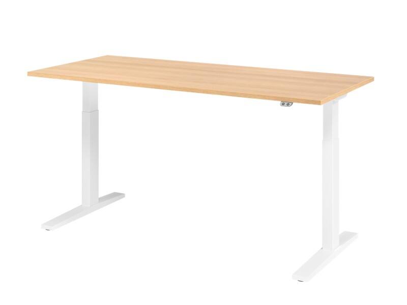 Bureau assis-debout Hammerbacher VXMKA Hauteur ajustable électriquement Chêne C-Pied 1800 (L) x 800 (P) x 1200 (H) mm Acier, Aggloméré