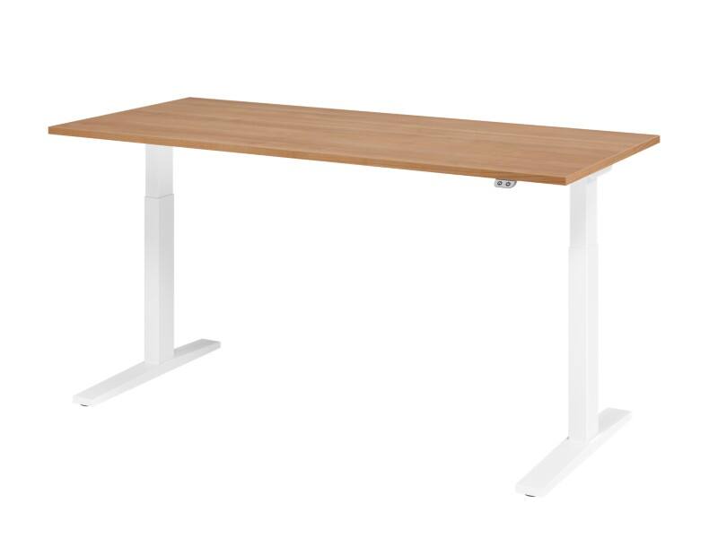 Bureau assis-debout Hammerbacher VXMKA Hauteur ajustable électriquement Noyer C-Pied 1800 (L) x 800 (P) x 1200 (H) mm Acier, Aggloméré