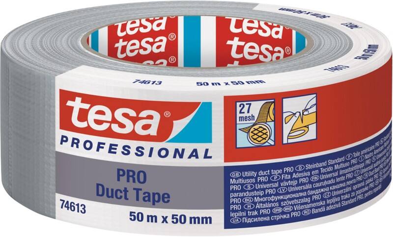 tesa Ducttape Grijs 50 mm (B) x 50 m (L) PE (Polyetheen)