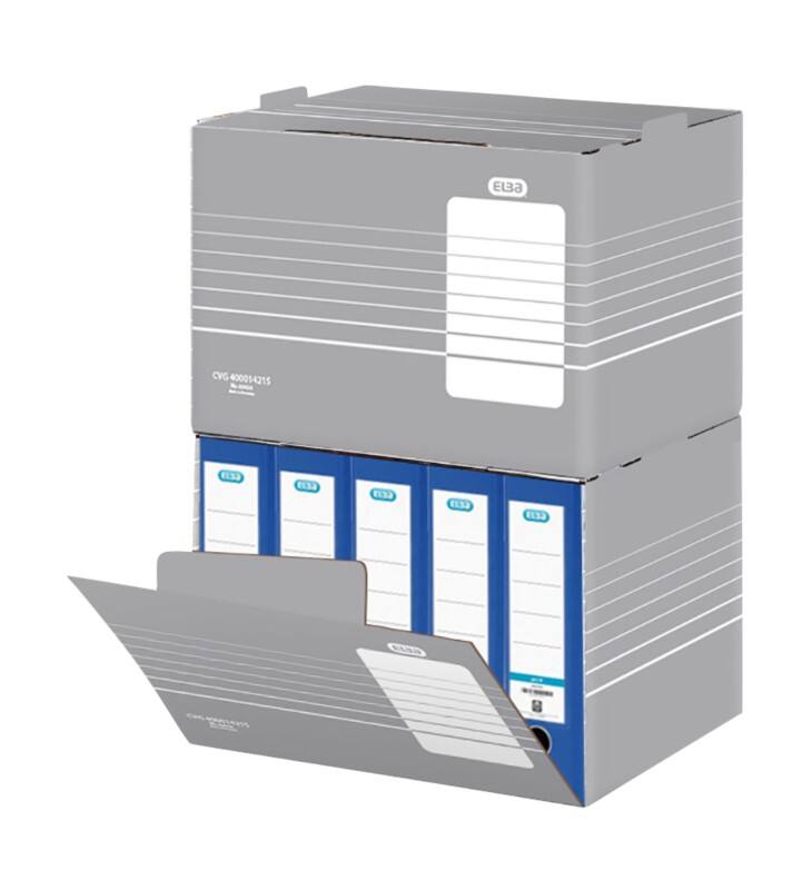 ELBA Tric Archiefdoos Grijs 46,5 x 32,5 x 36 cm Karton 10 Stuks