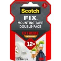 Ruban adhésif de montage Scotch-Fix Extreme Interior Blanc 19 mm x 1,8 m