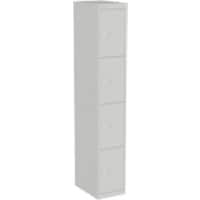 Vestiaire Bisley CLK Acier 4 Portes 1 colonne Serrure à clé 305 x 457 x 1802 mm Gris