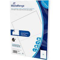 Étiquette rectangulaire multiusages pour imprimante jet d'encre et laser et photocopieuse MediaRange MRINK141 Blanc