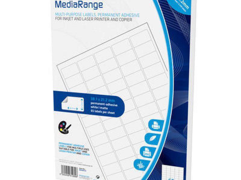 MediaRange Multifunctioneel etiketten MRINK149 Wit 7 cm  50 Vellen à 24