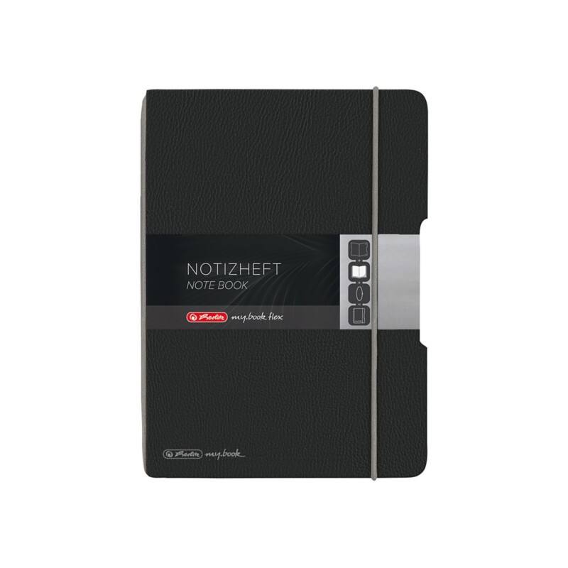 Carnet Herlitz Pointillé Imitation cuir A5 Noir