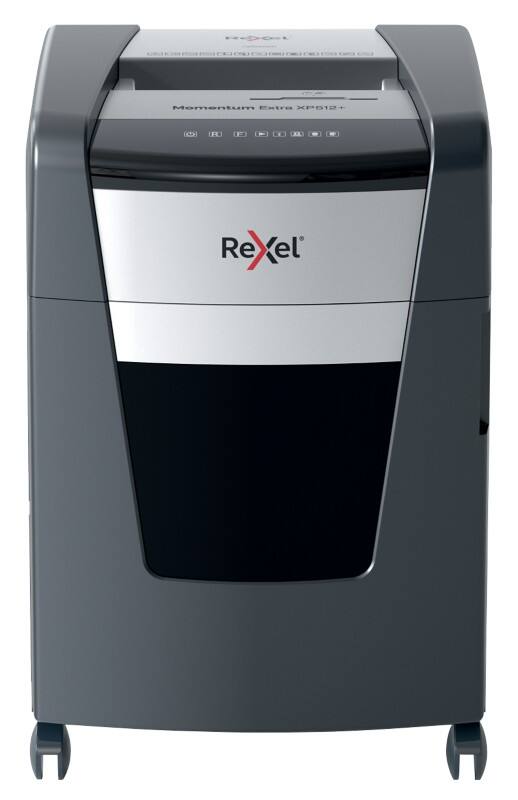 Rexel Momentum Extra XP512+ Papierversnipperaar Microsnippers Anti-vastloop-technologie Veiligheidsniveau P-5 12 Vel