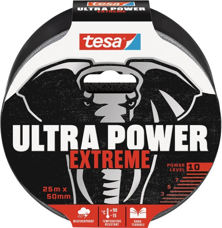tesa Ducttape Ultra Power Extreme Zwart 50 mm (B) x 25 m (L) PE (Polyetheen)