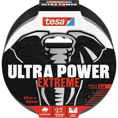 Ruban adhésif tesa Ultra Power Extreme Noir 50 mm (l) x 25 m (L)