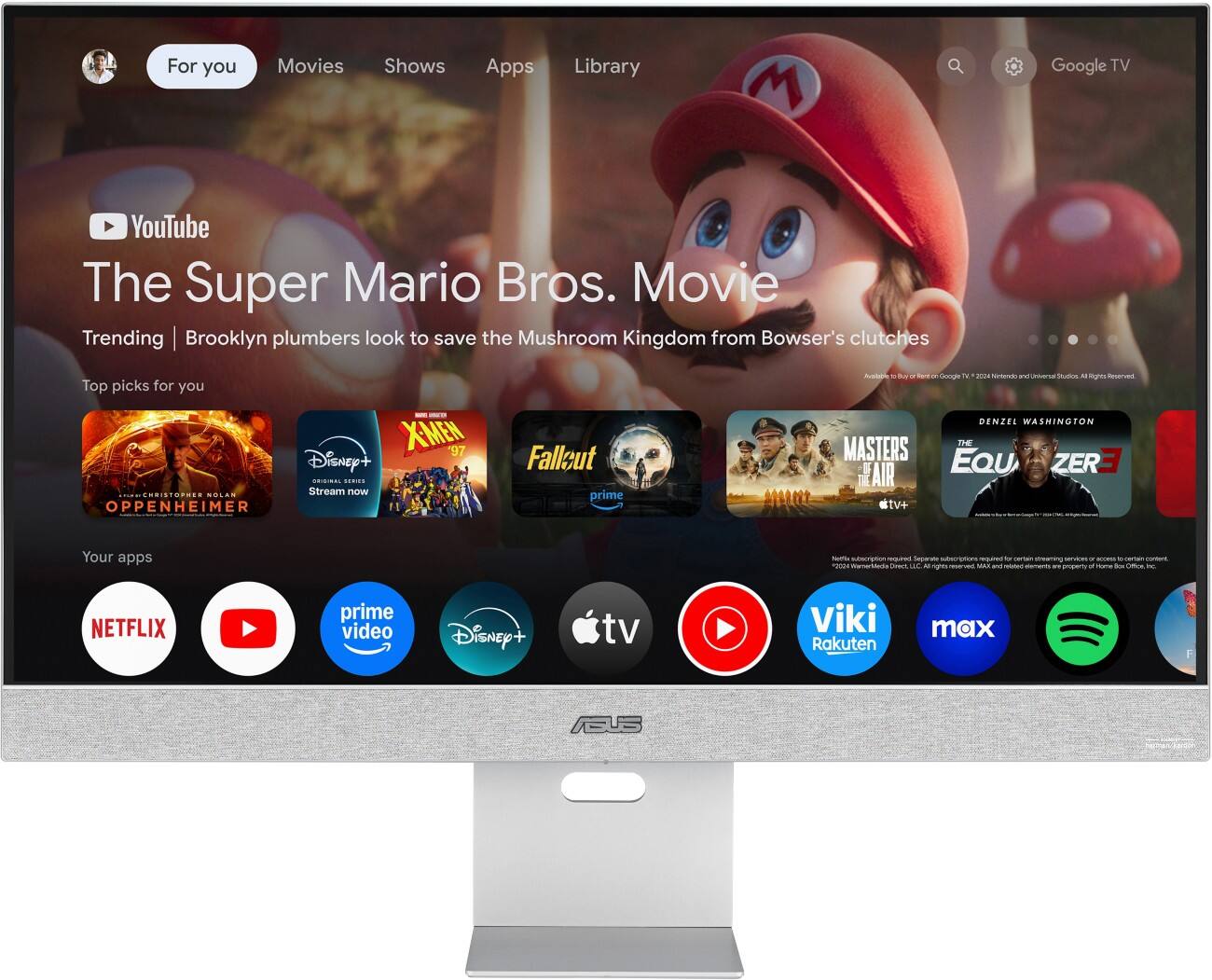 ASUS ZenScreen 80 cm (31,5") Monitor Smart Grijs, wit