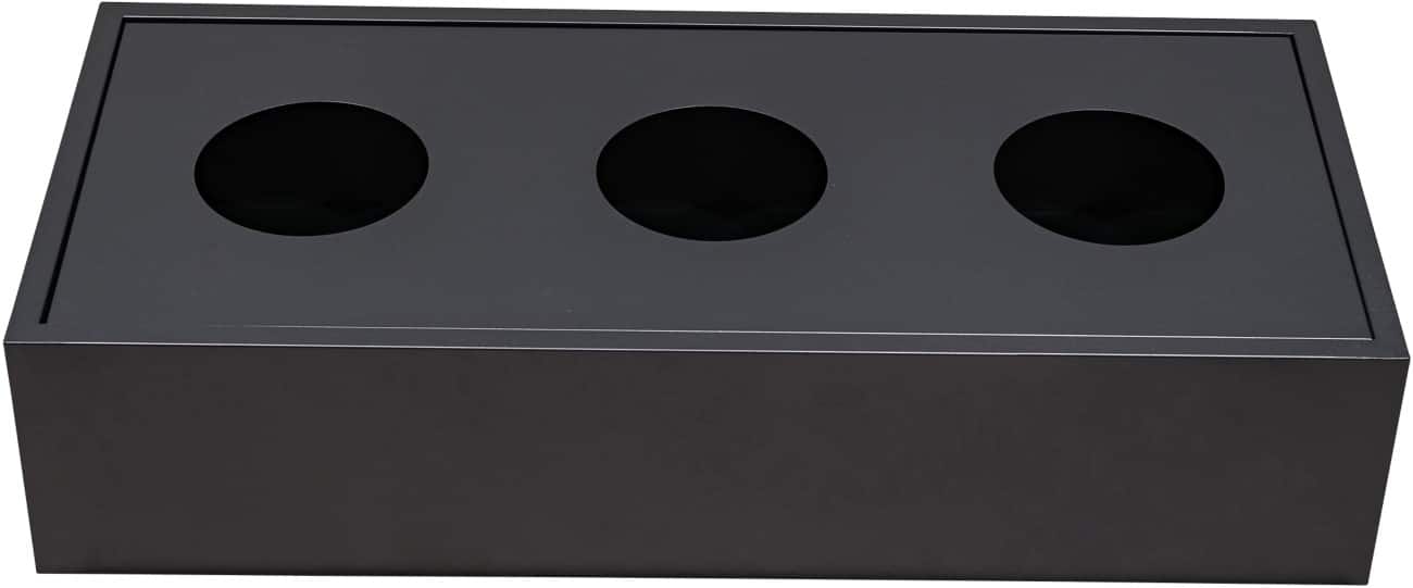 euroseats Plantenbak Metaal 900 x 400 x 200 mm Zwart