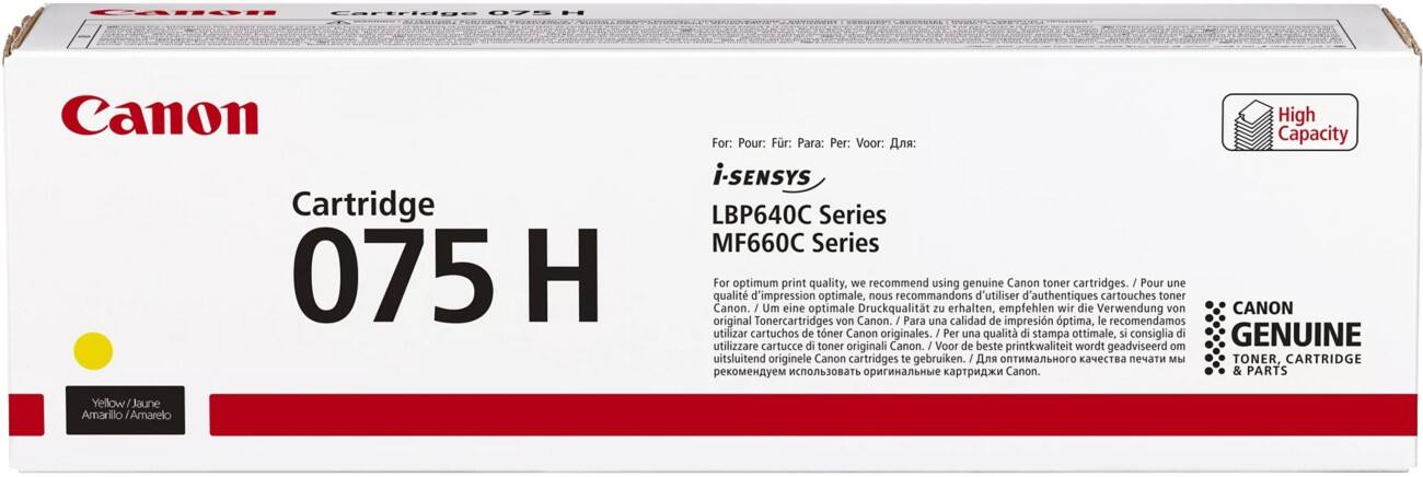 Canon 075H Origineel Tonercartridge Geel 6366C002