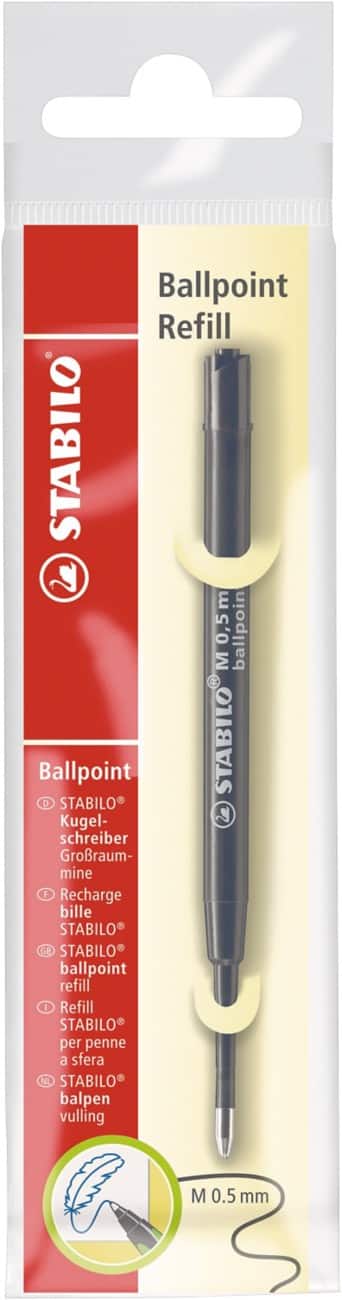 STABILO Pointball Balpen-navulling 0,5 mm Medium Zwart