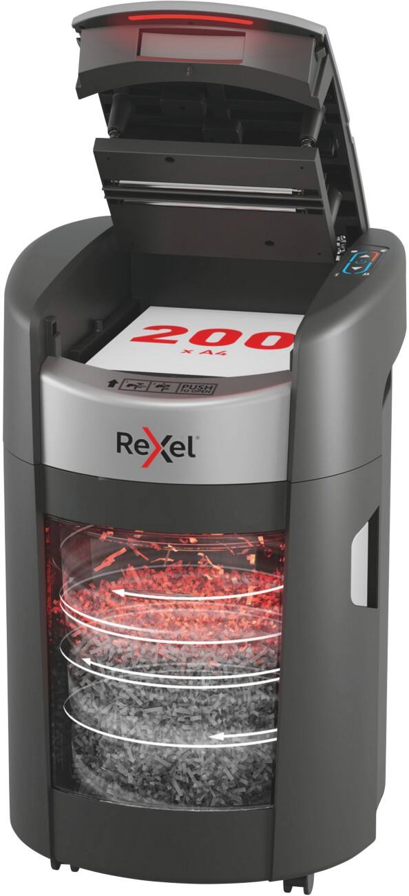 Rexel ShredMax Autofeed+ Papierversnipperaar 220 Vellen Snippers Veiligheidsniveau P-4 21 L