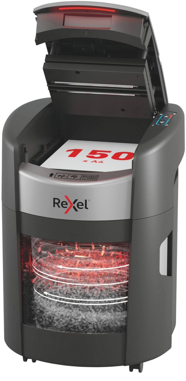 Rexel ShredMax Autofeed+ Papierversnipperaar 165 Vellen Micro snippers Veiligheidsniveau P-5 15 L