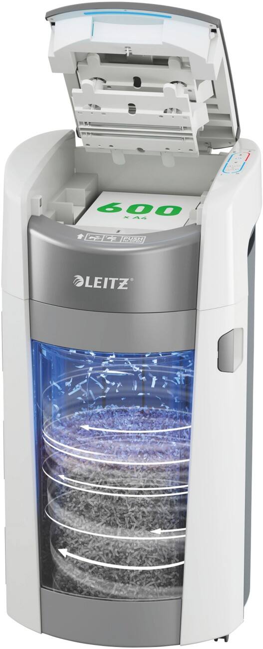 Leitz IQ Autofeed OptiMax Papierversnipperaar 660 Vellen Micro snippers Veiligheidsniveau P-5 50 liter