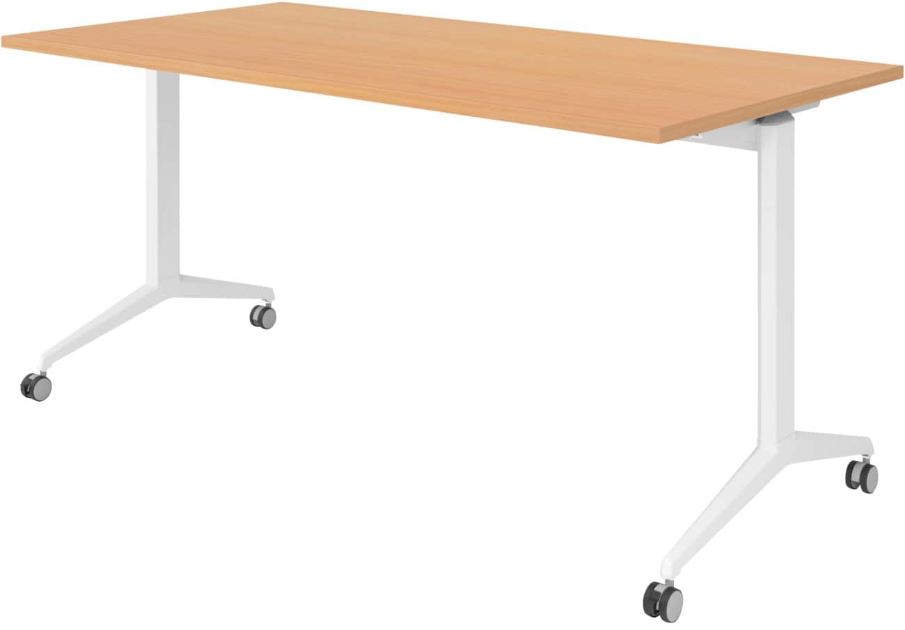 Hammerbacher Klaptafel Beuk Spaanplaat, staal Wit 160 x 800 x 750 mm