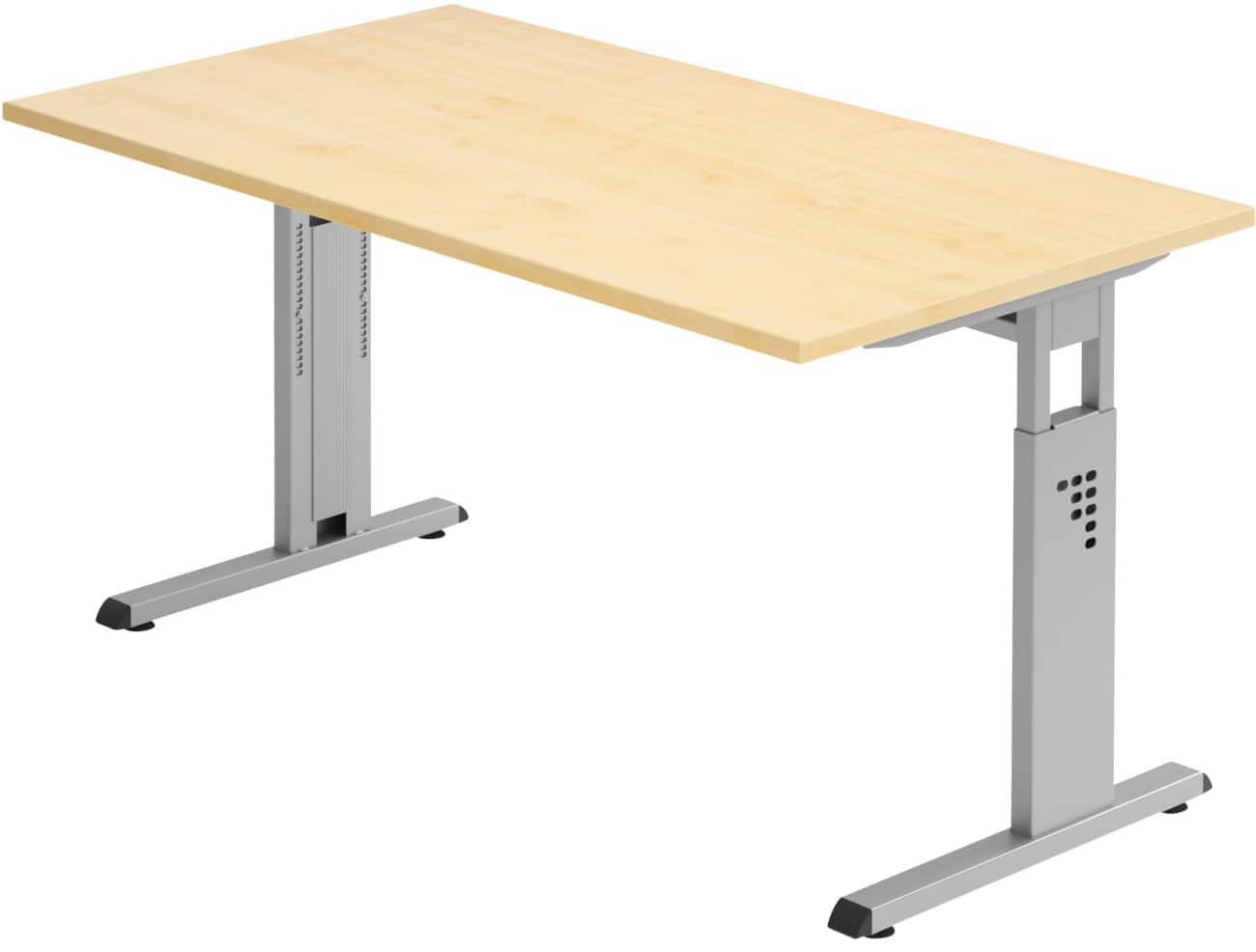Hammerbacher Hoogteverstelbaar Bureau Rechthoekig C-Voet 1,400 (B) x 800 (D) x 850 (H) mm Spaanplaat, staal