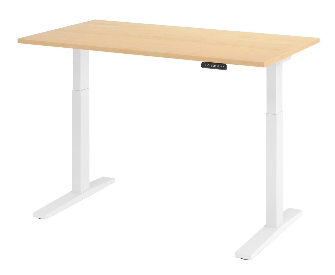 Bureau assis-debout Hammerbacher Hauteur ajustable électriquement Rectangulaire Piètement en C 1400 (l) x 800 (p) x 1200 (h) mm Acier, aggloméré