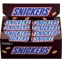 Barres chocolatées Snickers Caramel 32 Unités de 50 g