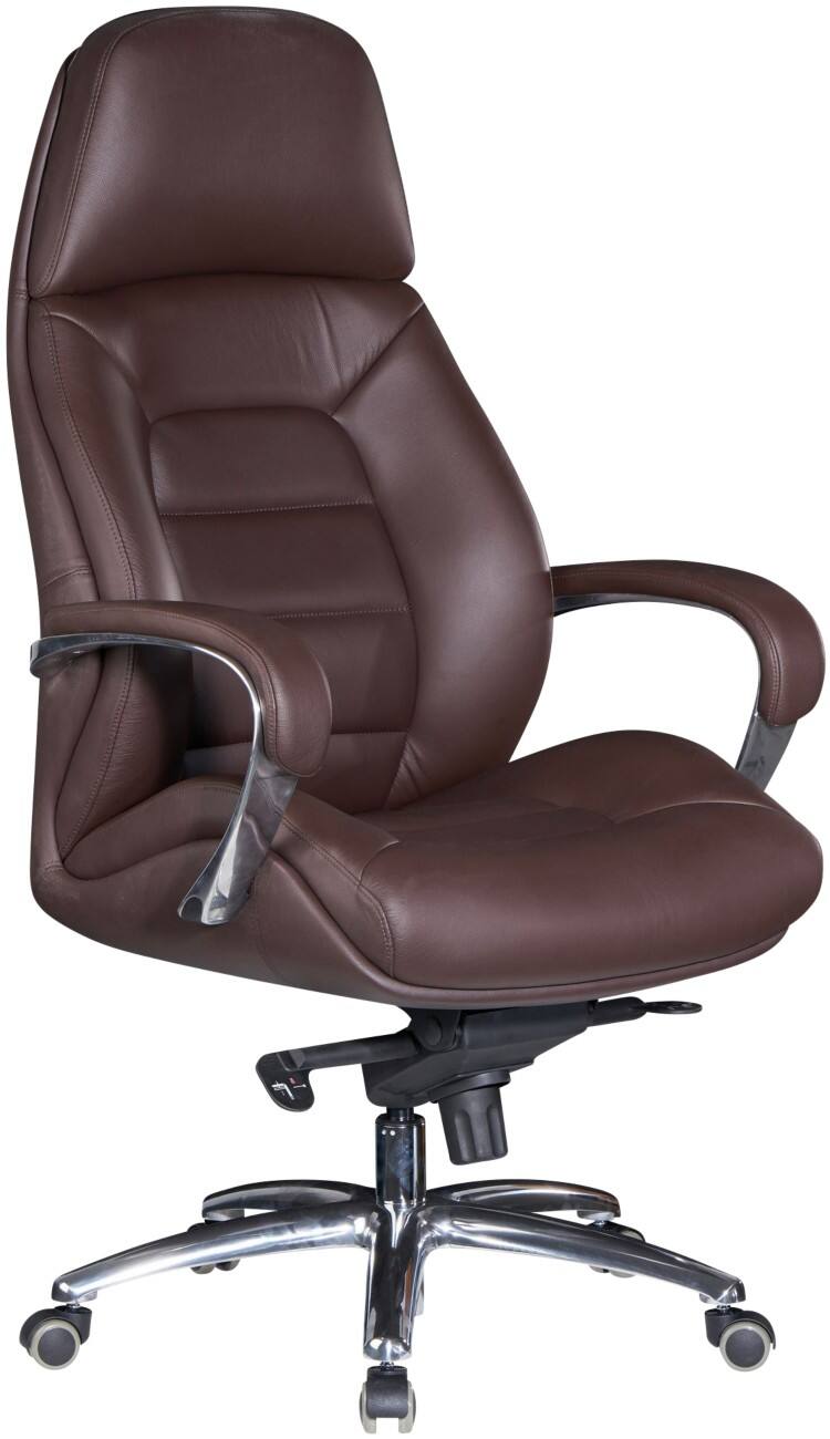 AMSTYLE Directiestoel Basismechanisme Vaste armleuning In hoogte verstelbare zitting Bruin 120 kg 670 x 670 x 1,365 mm