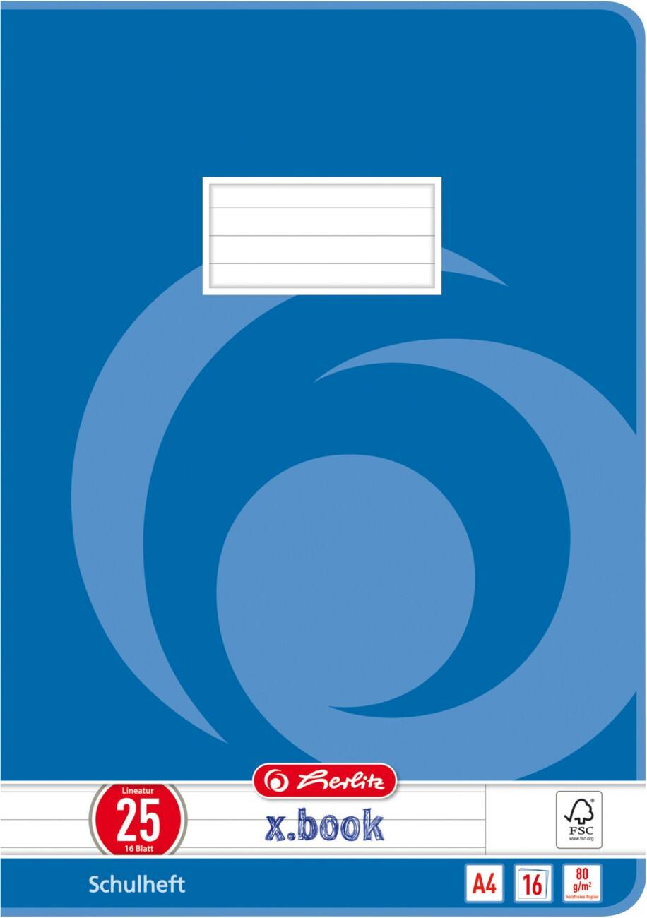 herlitz Schrift A4 Blauw 16 Vellen Motief draaikolk