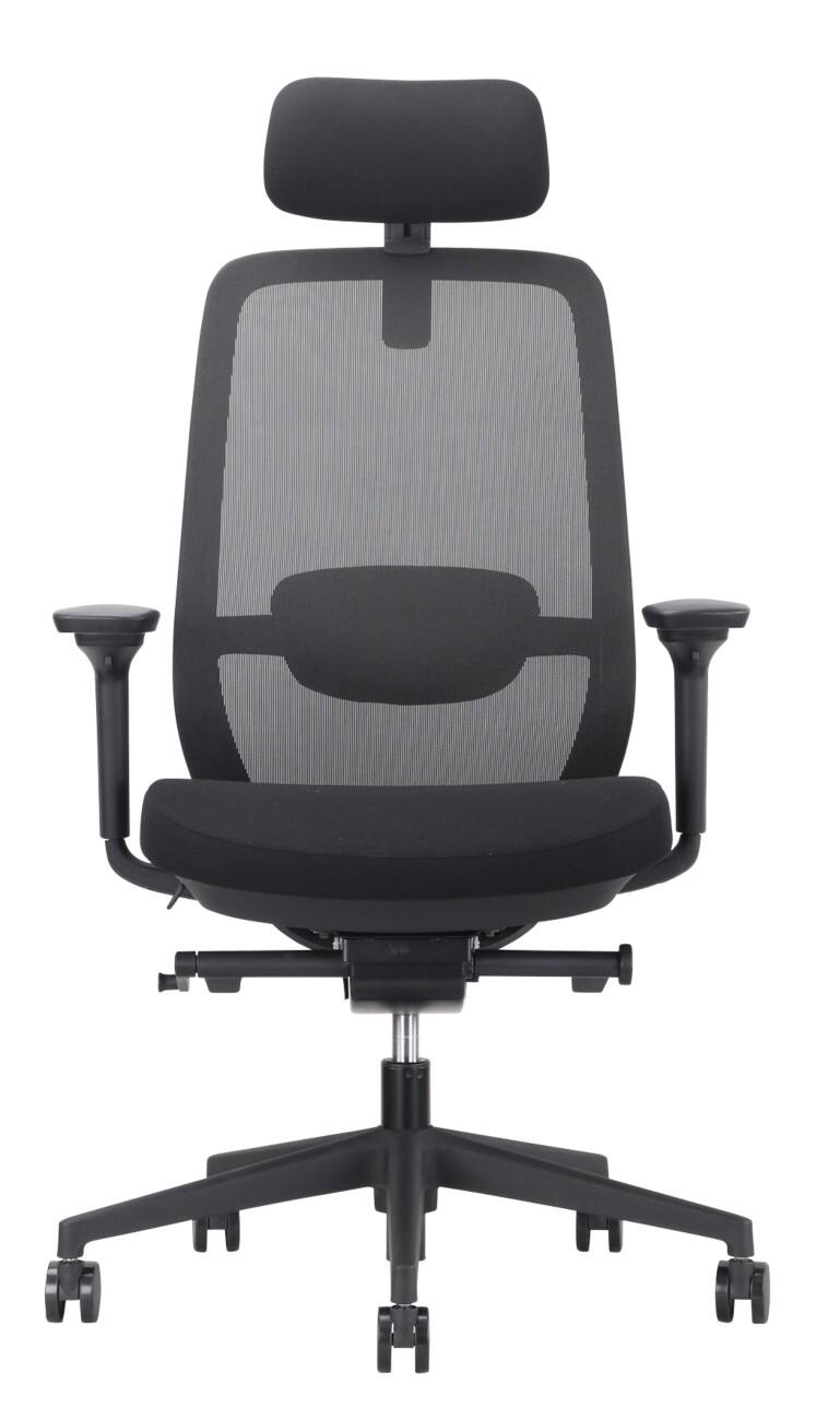 Siège ergonomique Nowy Styl ELOVIE Mécanisme synchrone Accoudoirs 4D Siège réglable en hauteur Noir 110 kg 640 mm x 1145 mm
