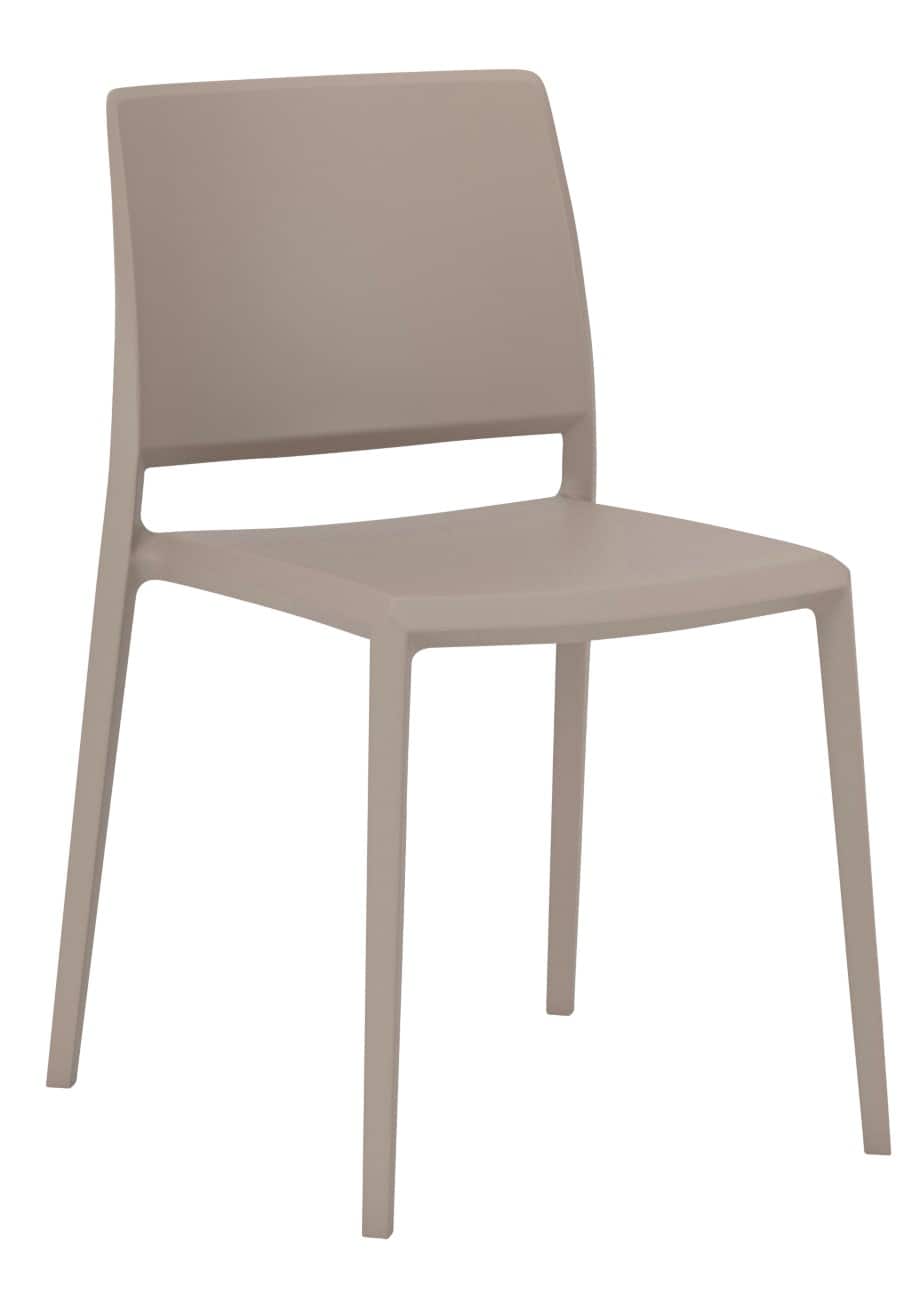 Chaise visiteur Nowy Styl Plastique Gris chaud 130 kg 485 x 530 x 805 mm 4 unités