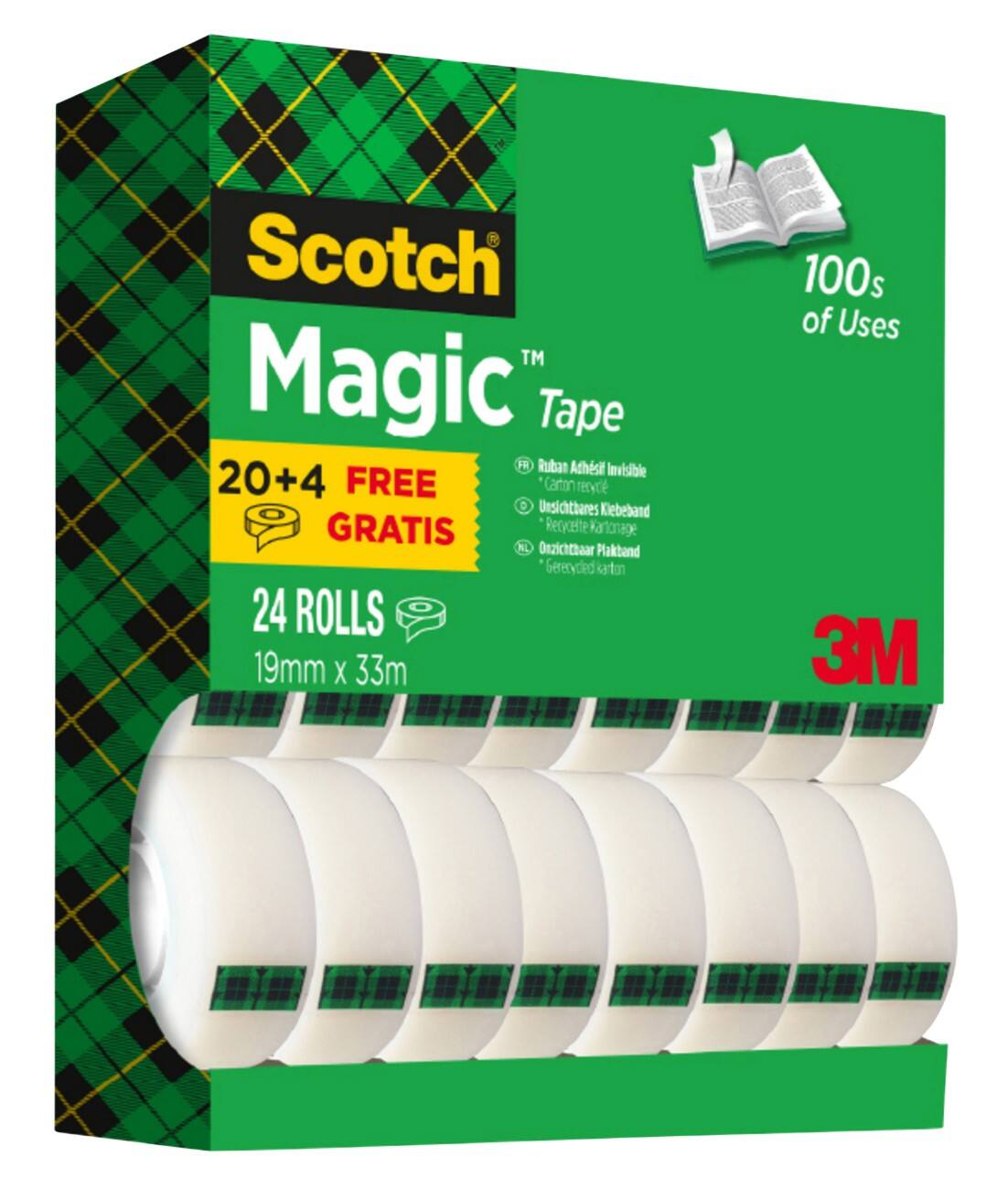 Scotch Plakband Magic Transparant 66 mm (B) x 33 m (L) 24 Stuks