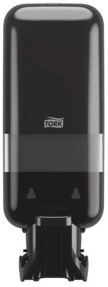 Distributeur de désinfectant pour les mains Tork Avec levier coude Noir Montage mural Hygiénique Pour savons et désinfectants