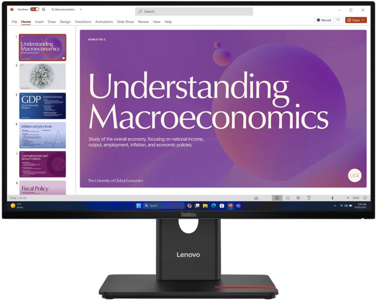 Moniteur Lenovo ThinkVision T24D-40 23,8" Full HD LCD IPS 6 ms 64B9GAT1EU