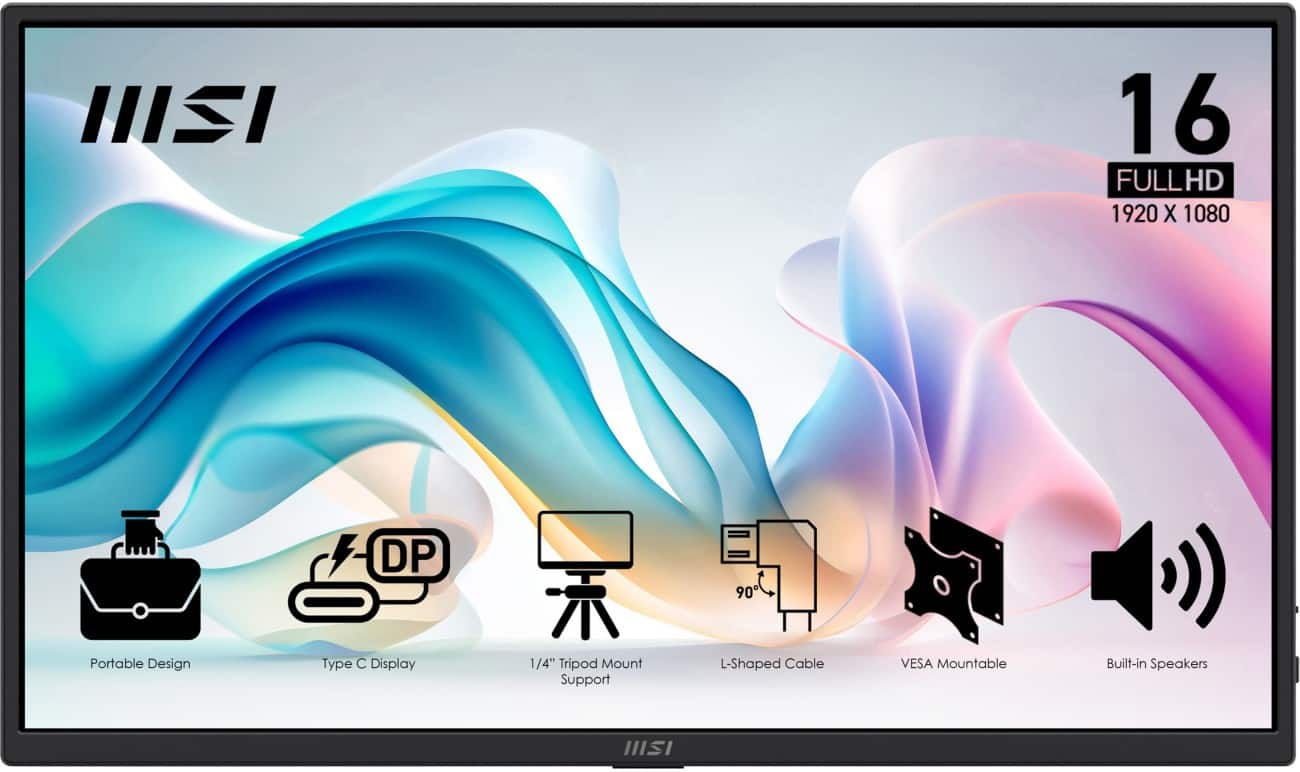 Moniteur MSI Pro 15,6" Full HD LED IPS 4 ms PRO MP165 E6