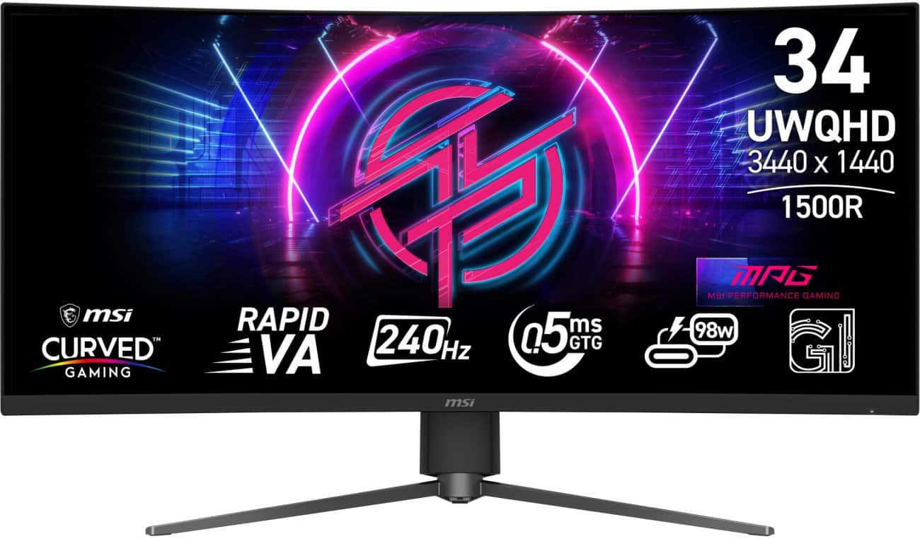 Moniteur MSI X24 34" UltraWide Quad HD VA 0,5 ms MPG 346CQRF X24