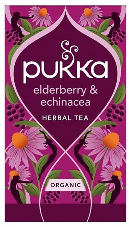 Thé Pukka Échinacée, sureau Tisane 20 unités