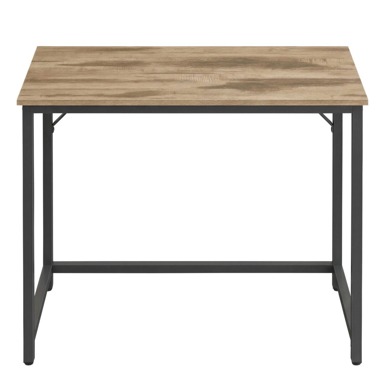 VASAGLE Computertafel Rechthoekig Vintage Kamelbruin 4 Metalen Poten 1,000 (B) x 500 (D) x 760 (H) mm Spaanplaat, Staal