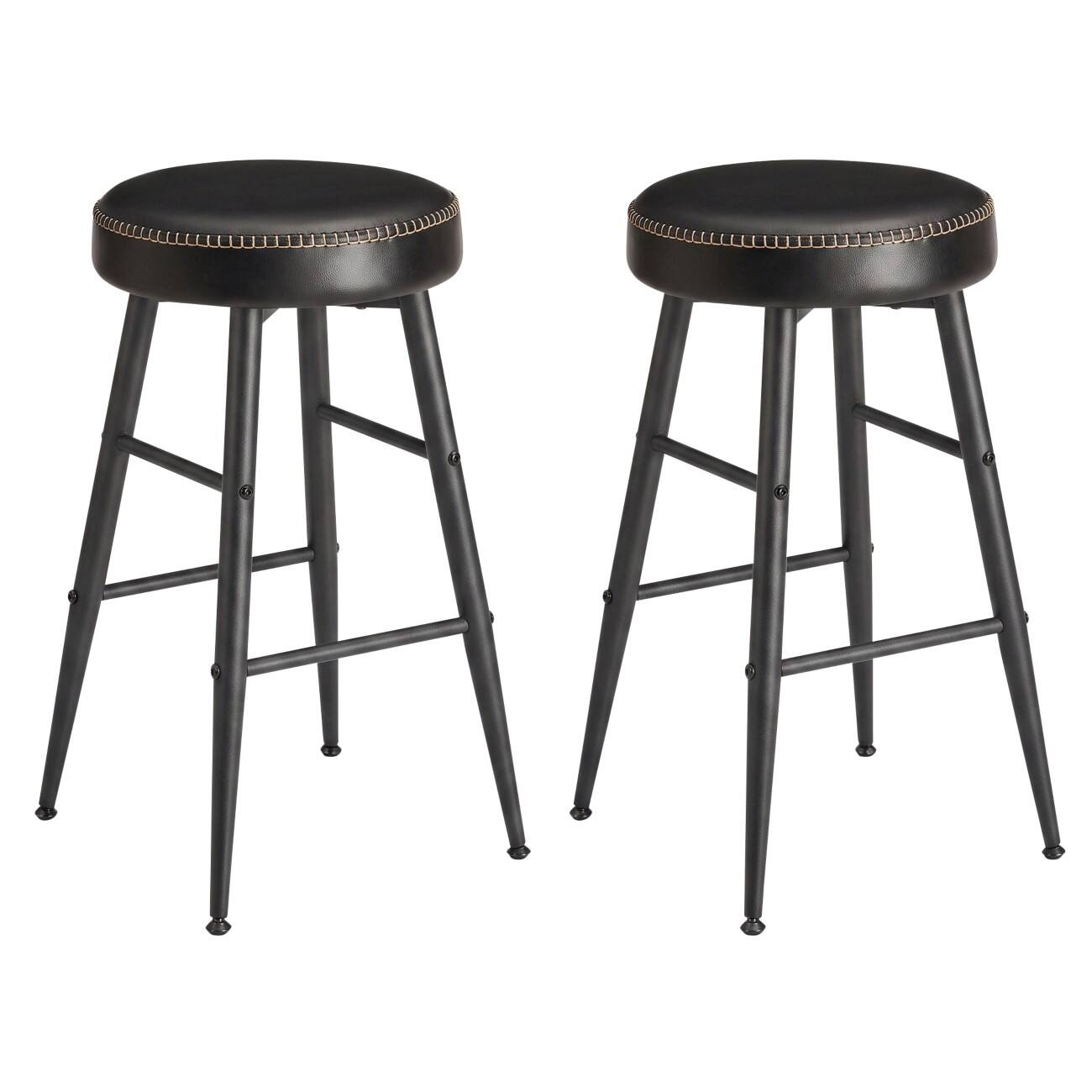 Tabouret de bar VASAGLE Moderne Noir LBC080B01V1 2 unités