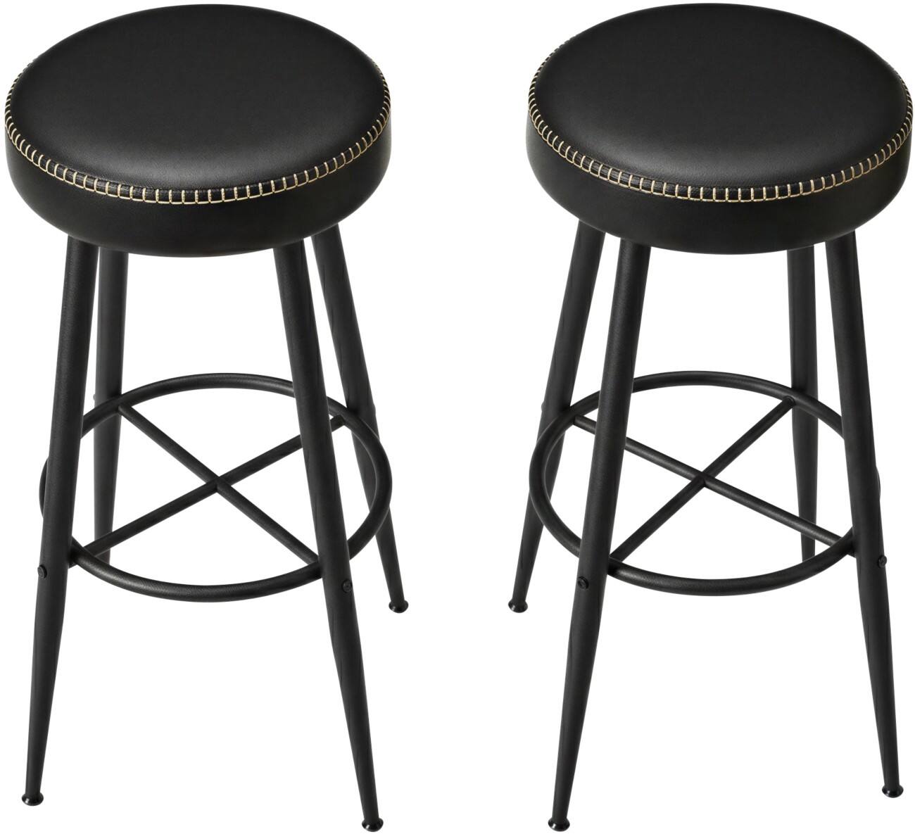 Tabouret de bar VASAGLE Moderne Noir LBC090B01V1 2 unités
